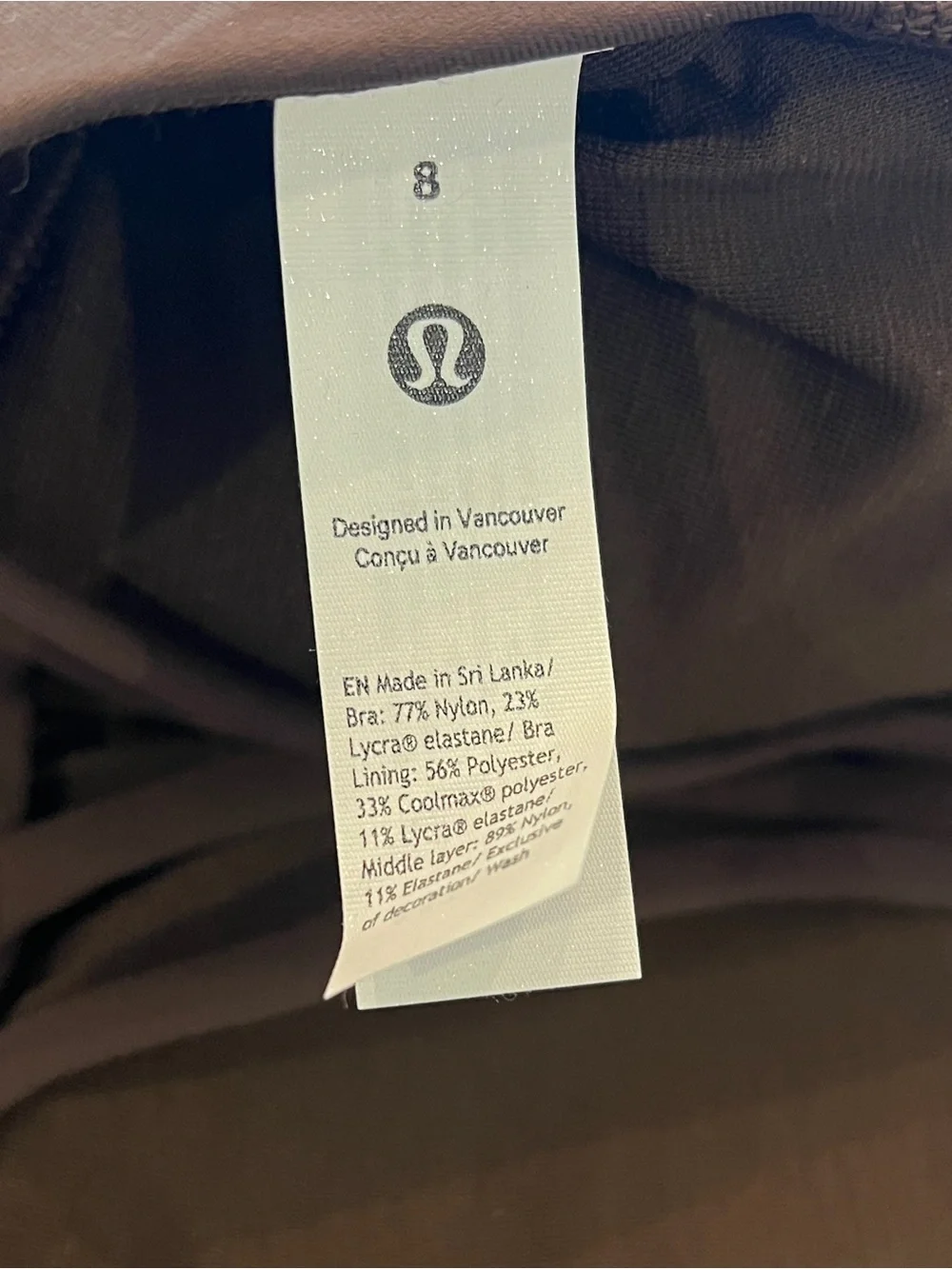 Lululemon NEW Energy Bra *Medium Support, B–D Cups Walnut Crunch